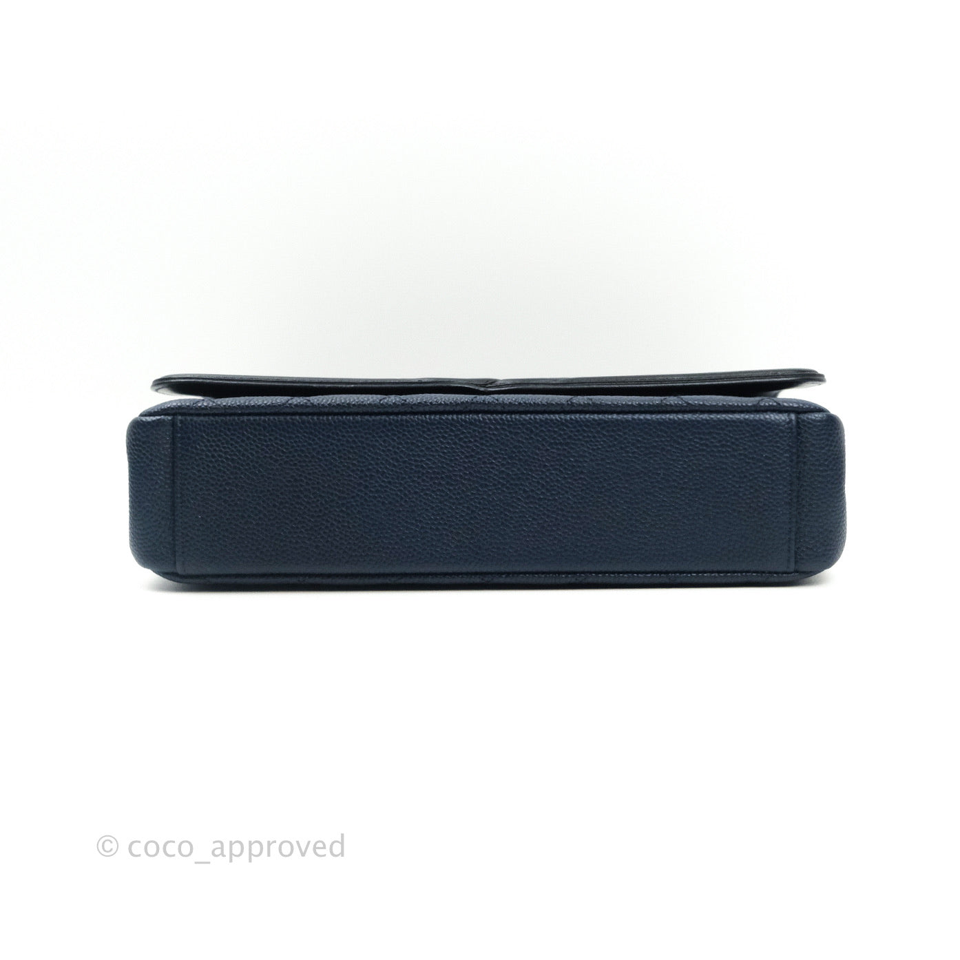 Chanel Quilted Medium CC Filigree Flap Navy Caviar