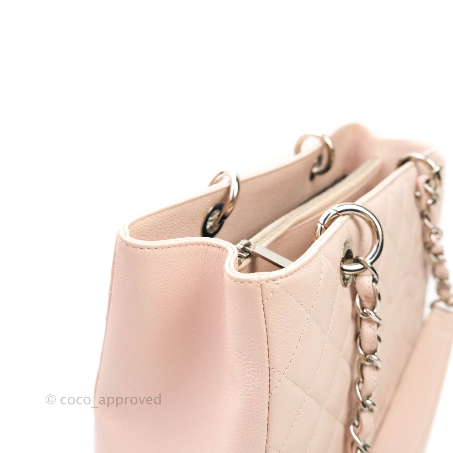 Chanel GST Pale Pink Caviar Silver Hardware