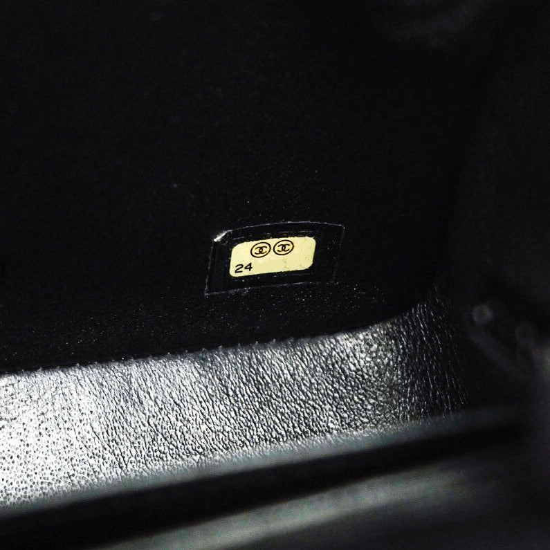 Chanel Quilted Mini Square Flap So Black Crumpled Calfskin