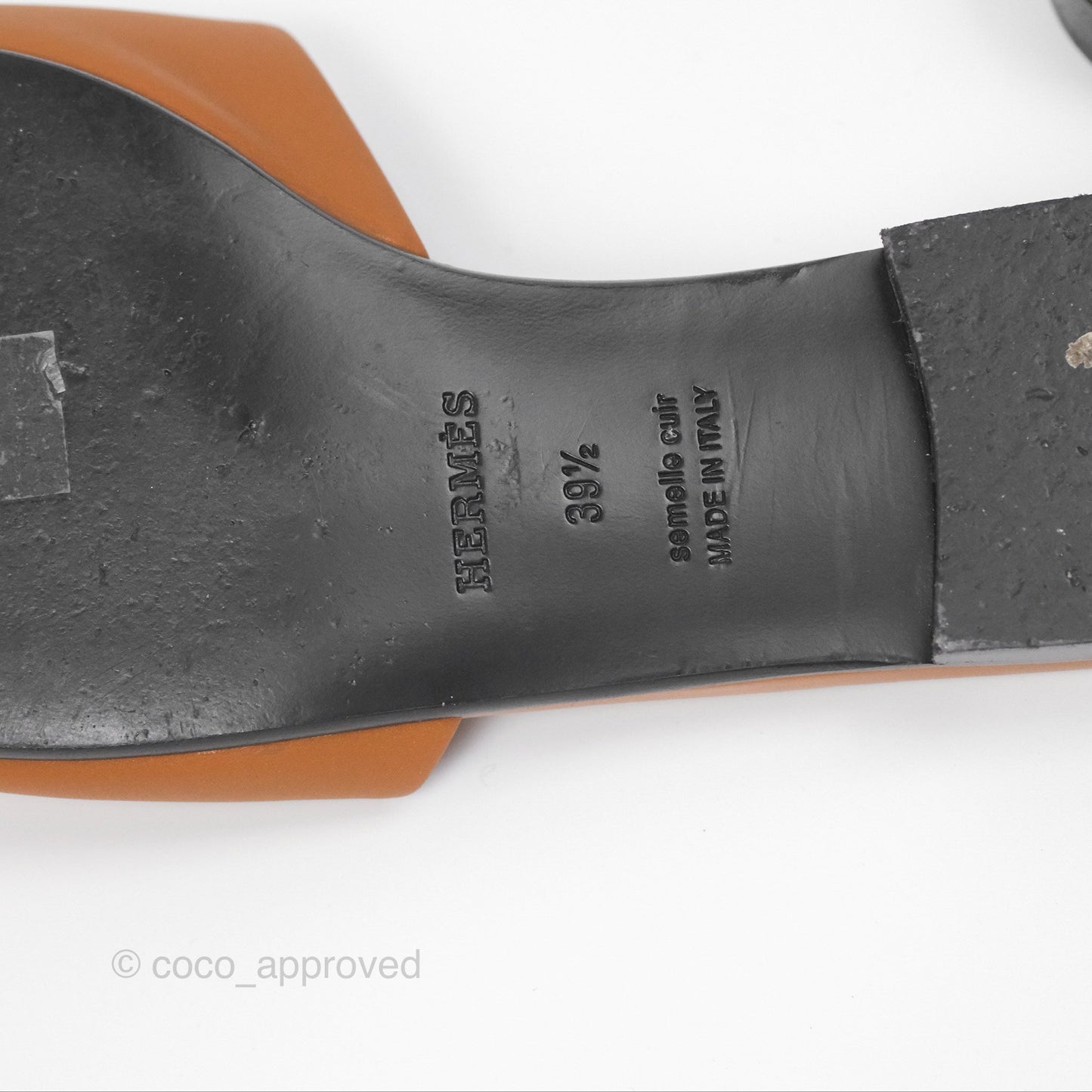 Hermès Dune Sandal Gold 37 Palladium Hardware Size 39.5