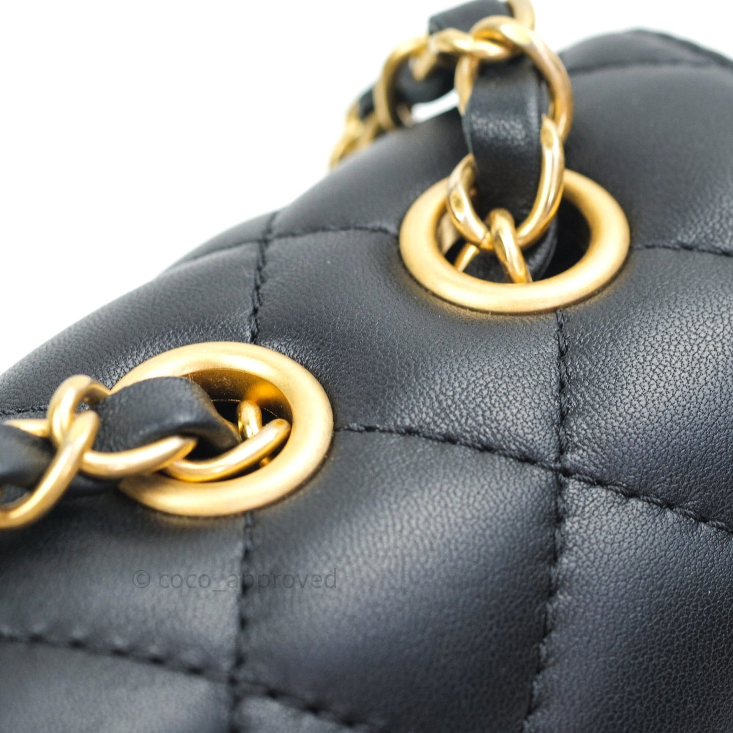 Chanel Coco Vintage Flap Bag Black Lambskin Gold Hardware 18C