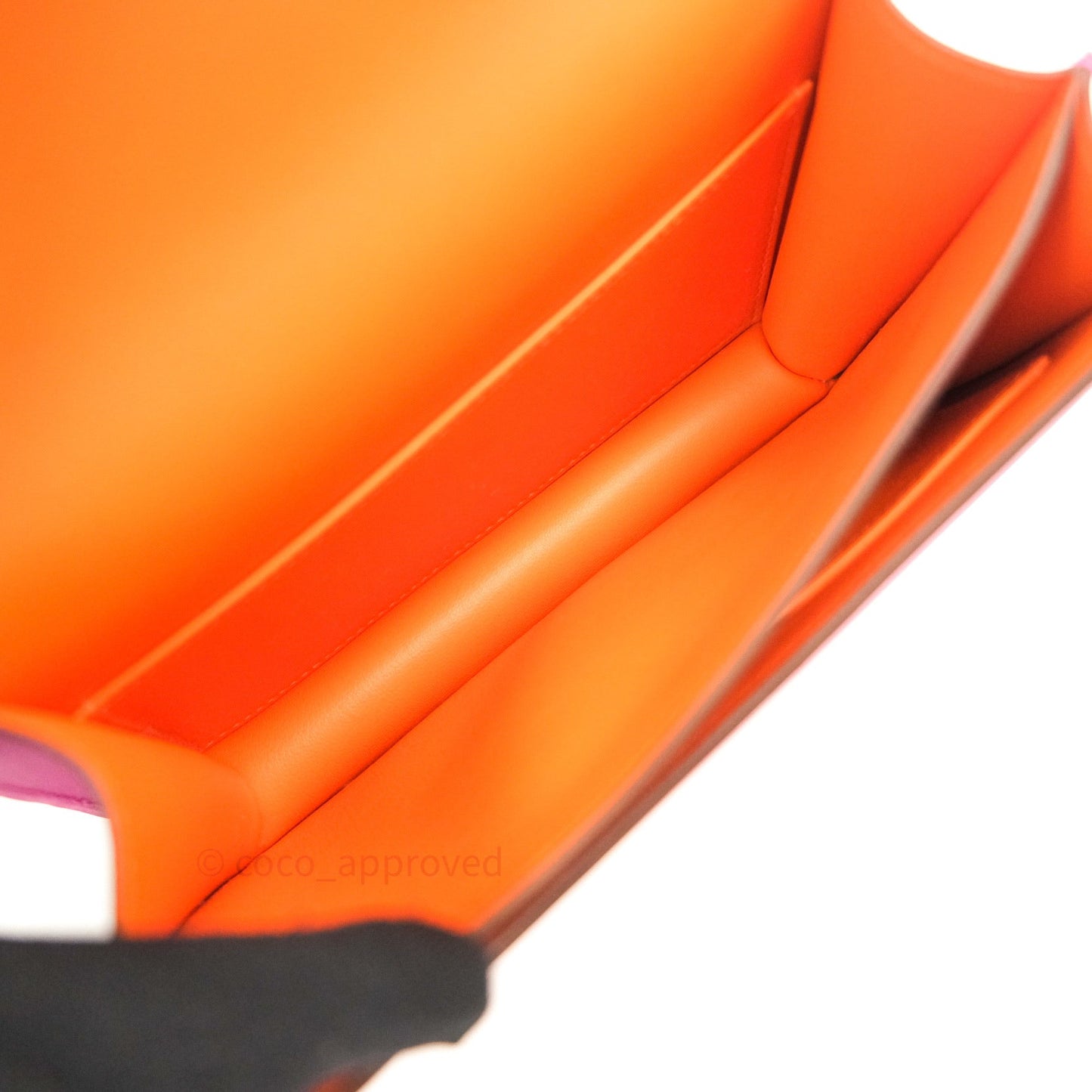 Hermès Constance Mini Verso Swift Calfskin AC Magnolia/Orange