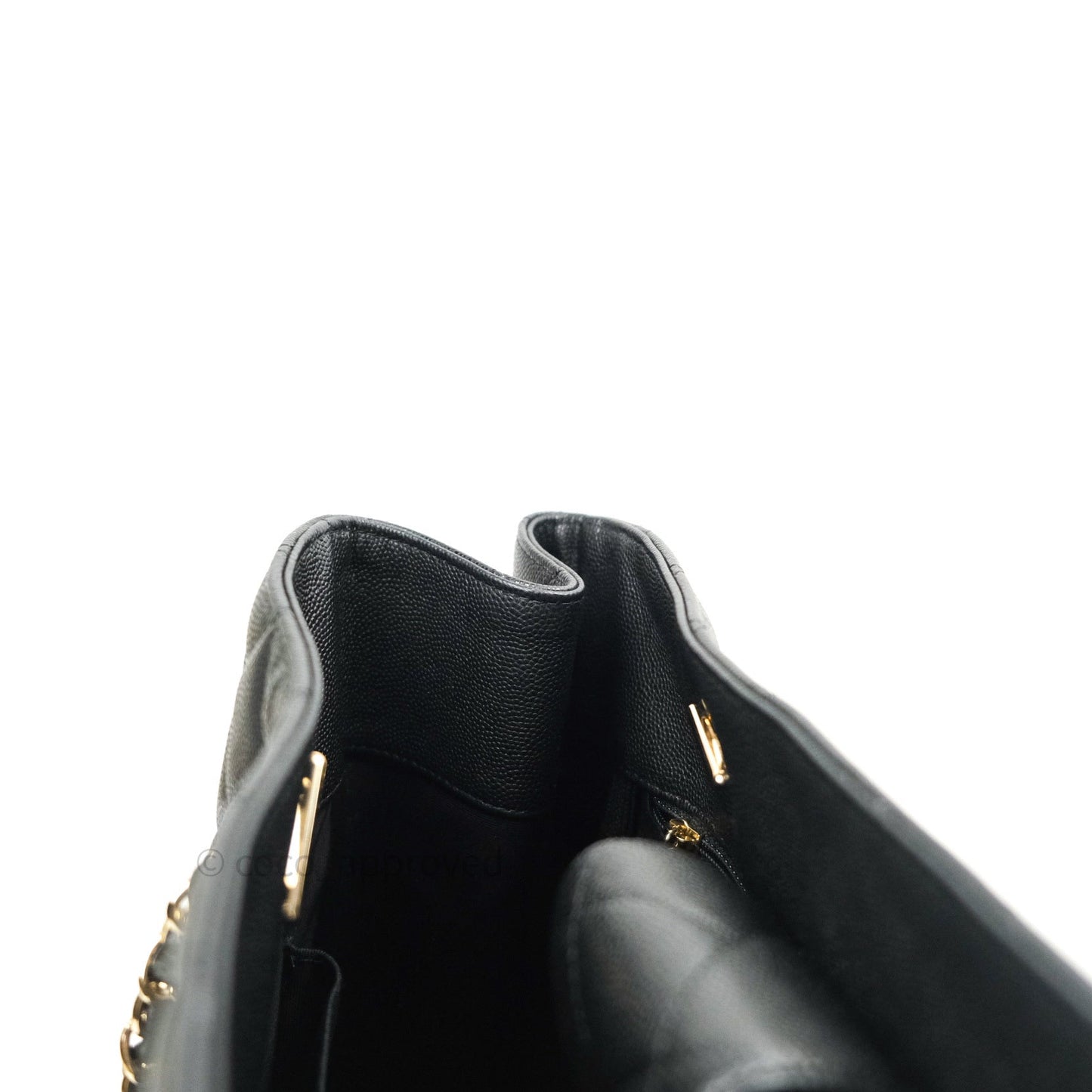 Chanel Quilted Timeless Tote Black Caviar Gold Hardware