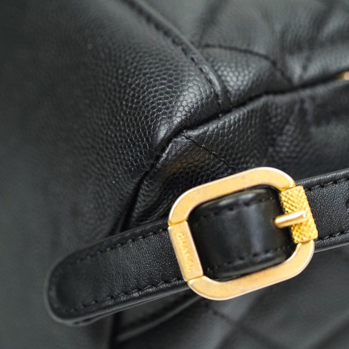 Chanel Quilted Filigree Backpack Black Caviar