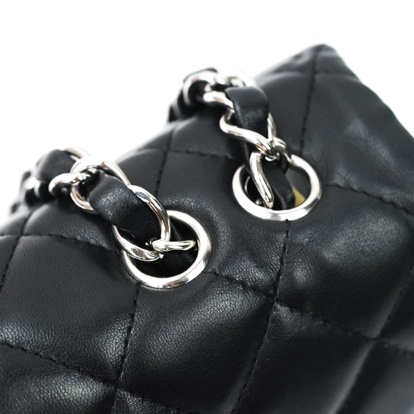 Chanel Jumbo Single Flap Black Lambskin Silver Hardware⁣⁣