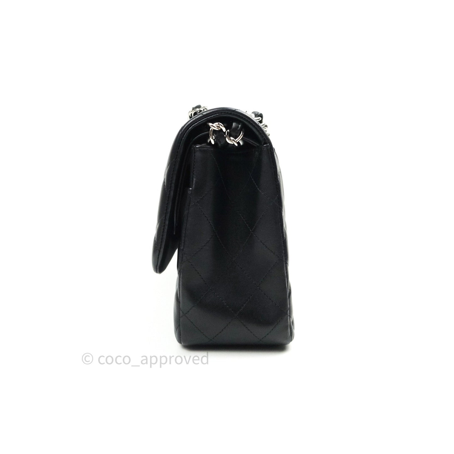 Chanel Jumbo Double Flap Black Lambskin Silver Hardware⁣⁣