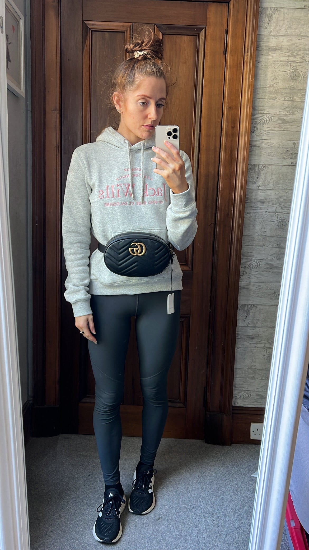 Luxury Gucci GG Black Marmont Belt Bag