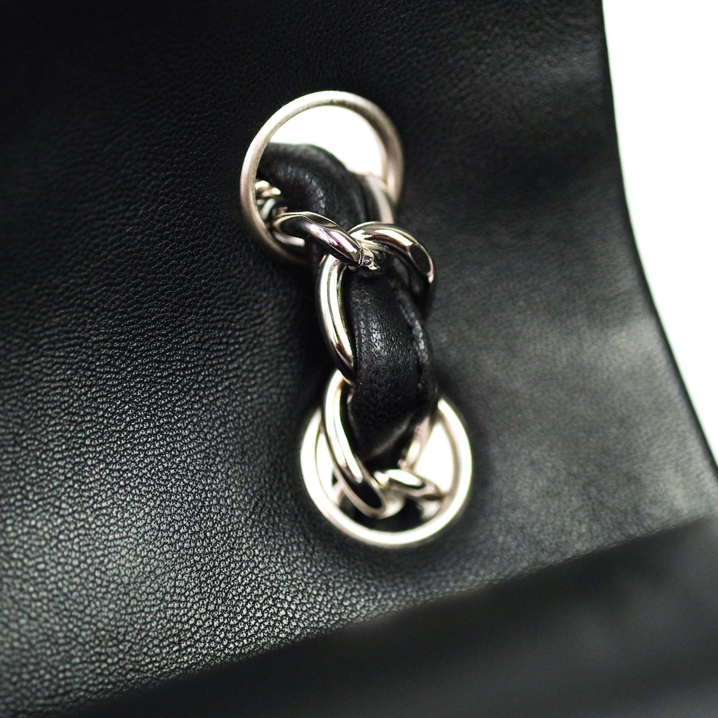 Chanel Jumbo Double Flap Black Lambskin Silver Hardware⁣⁣