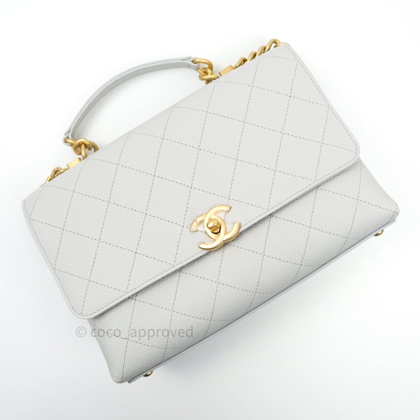 Chanel Chic Affinity Small Grained Calfskin Grey Gold Hardware
