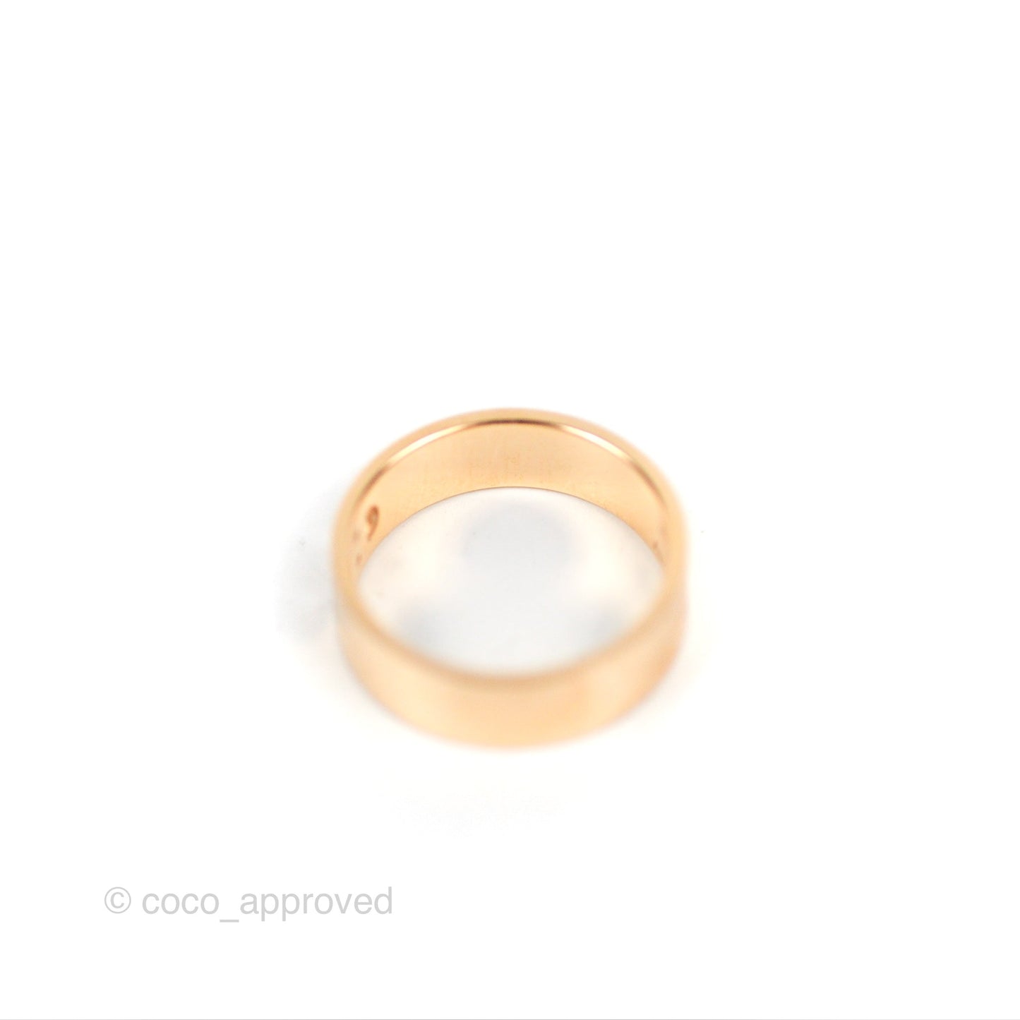 Hermes Rose Gold Diamond H d'ancre Ring 51