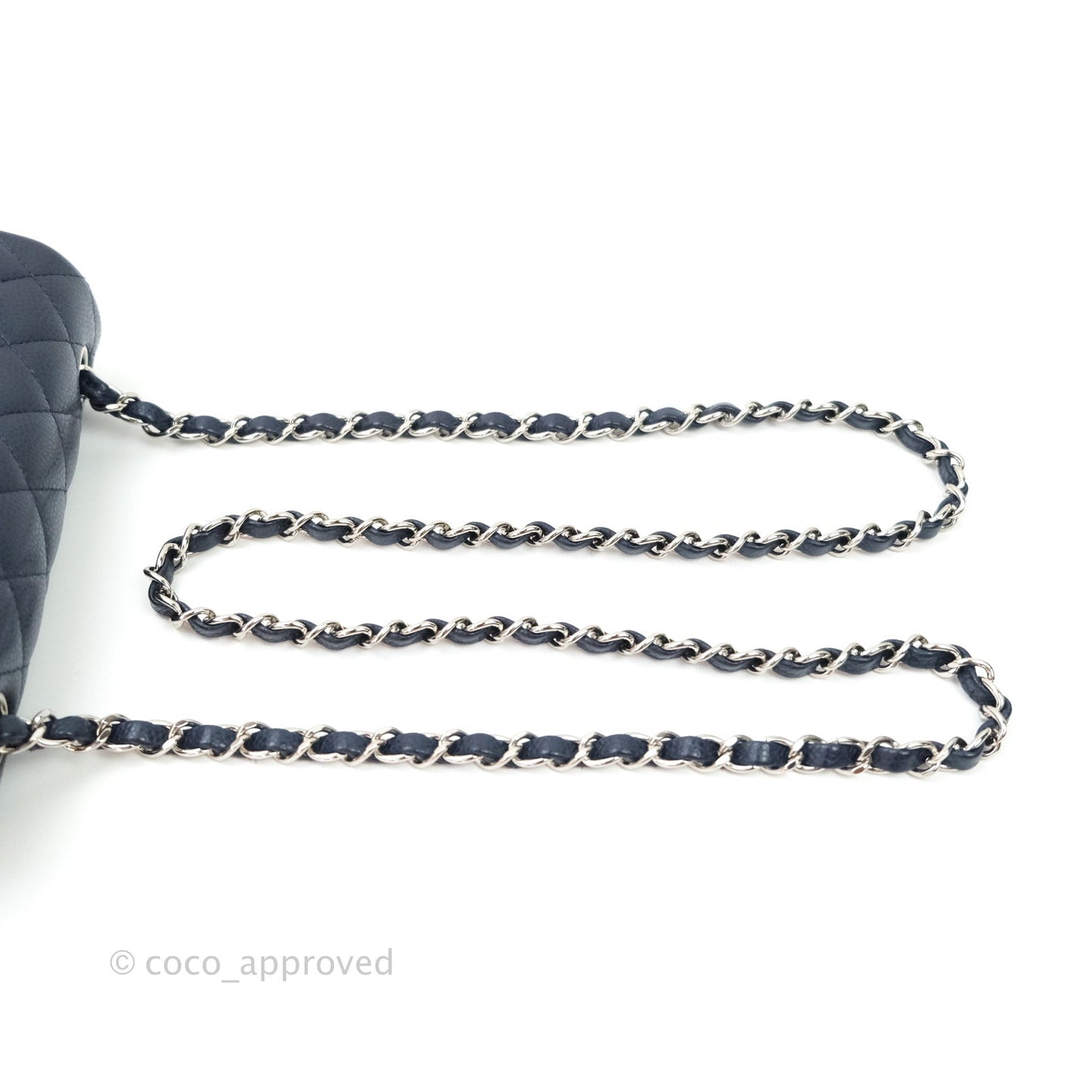 Chanel Quilted Mini Rectangular Navy Caviar Silver Hardware