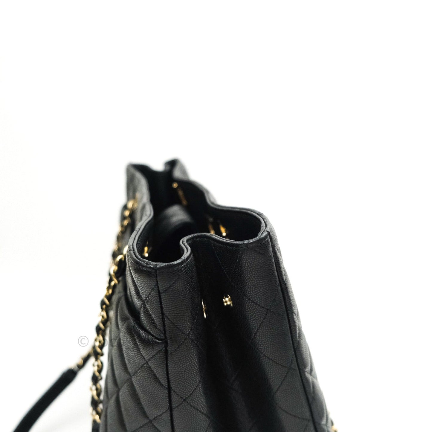 Chanel Quilted Timeless Tote Black Caviar Gold Hardware