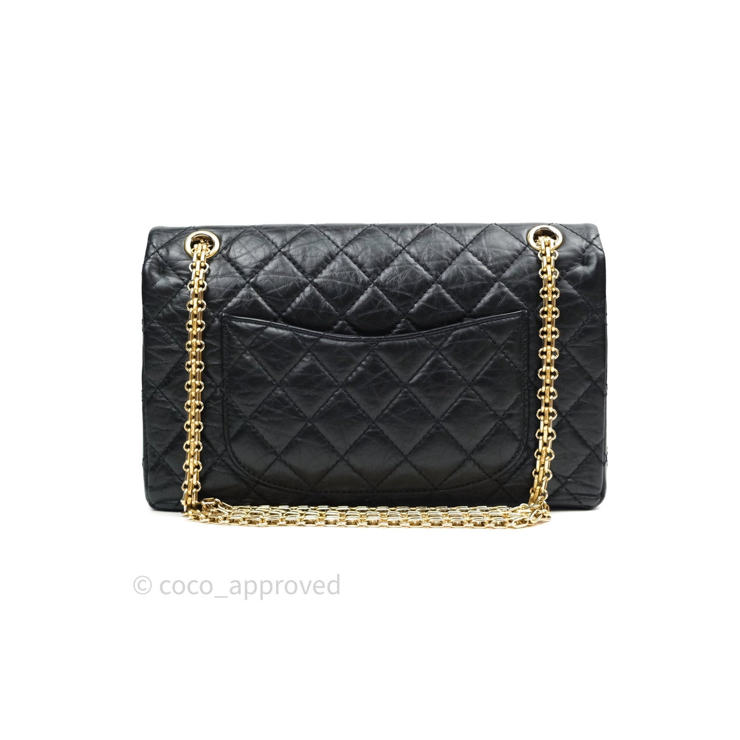Chanel Reissue Quilted Aged Calfskin Black Gold Hardware 226