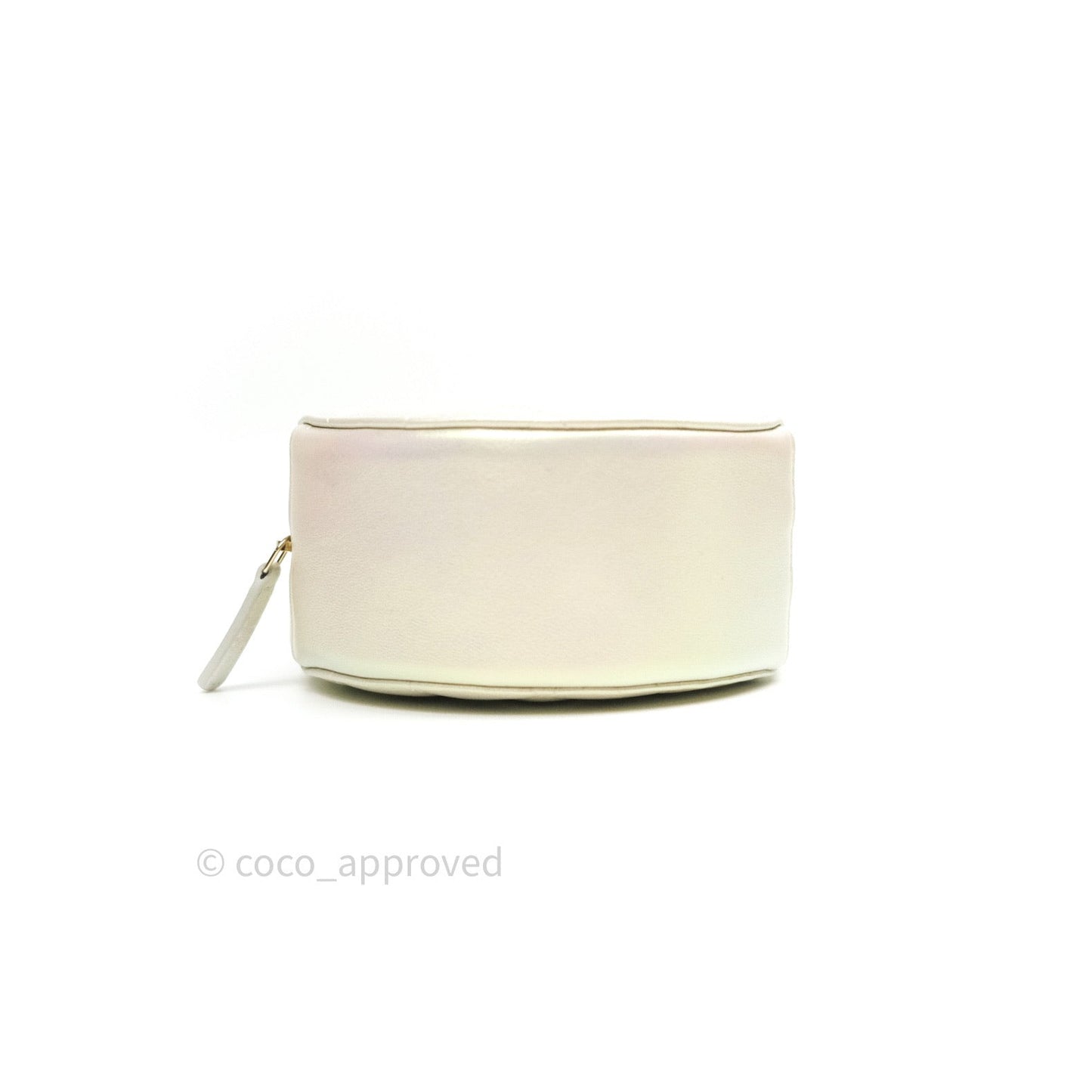 Chanel Round Circle Bag Iridescent Ivory Gold Hardware