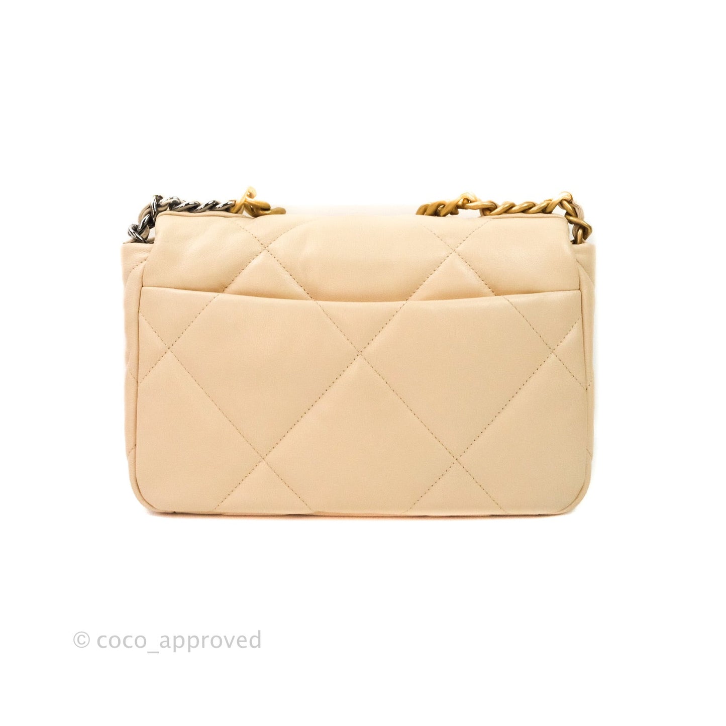 Chanel 19 Small Beige Mixed Hardware