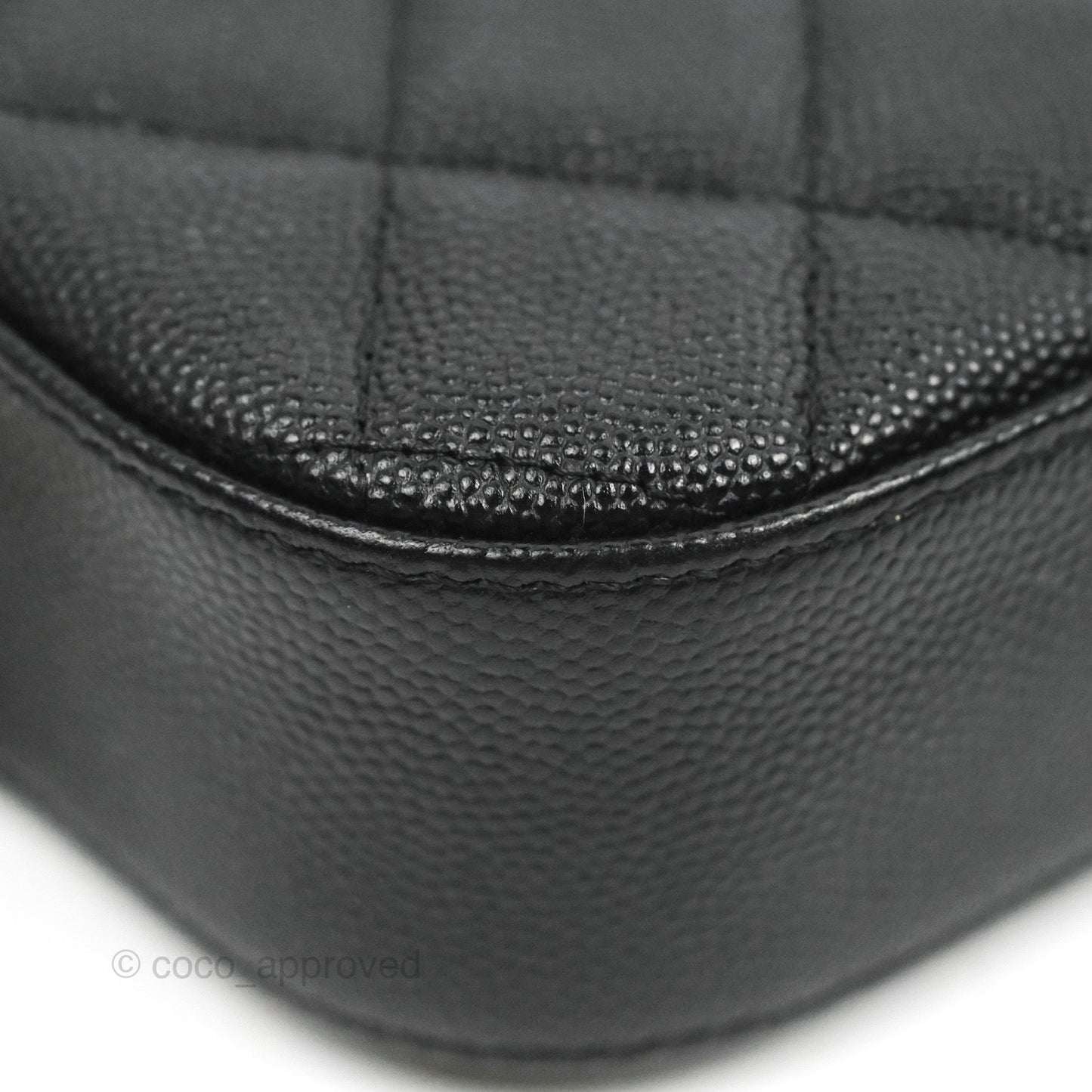 Chanel Quilted Camera Bag Black Caviar Gold Hardware 21A