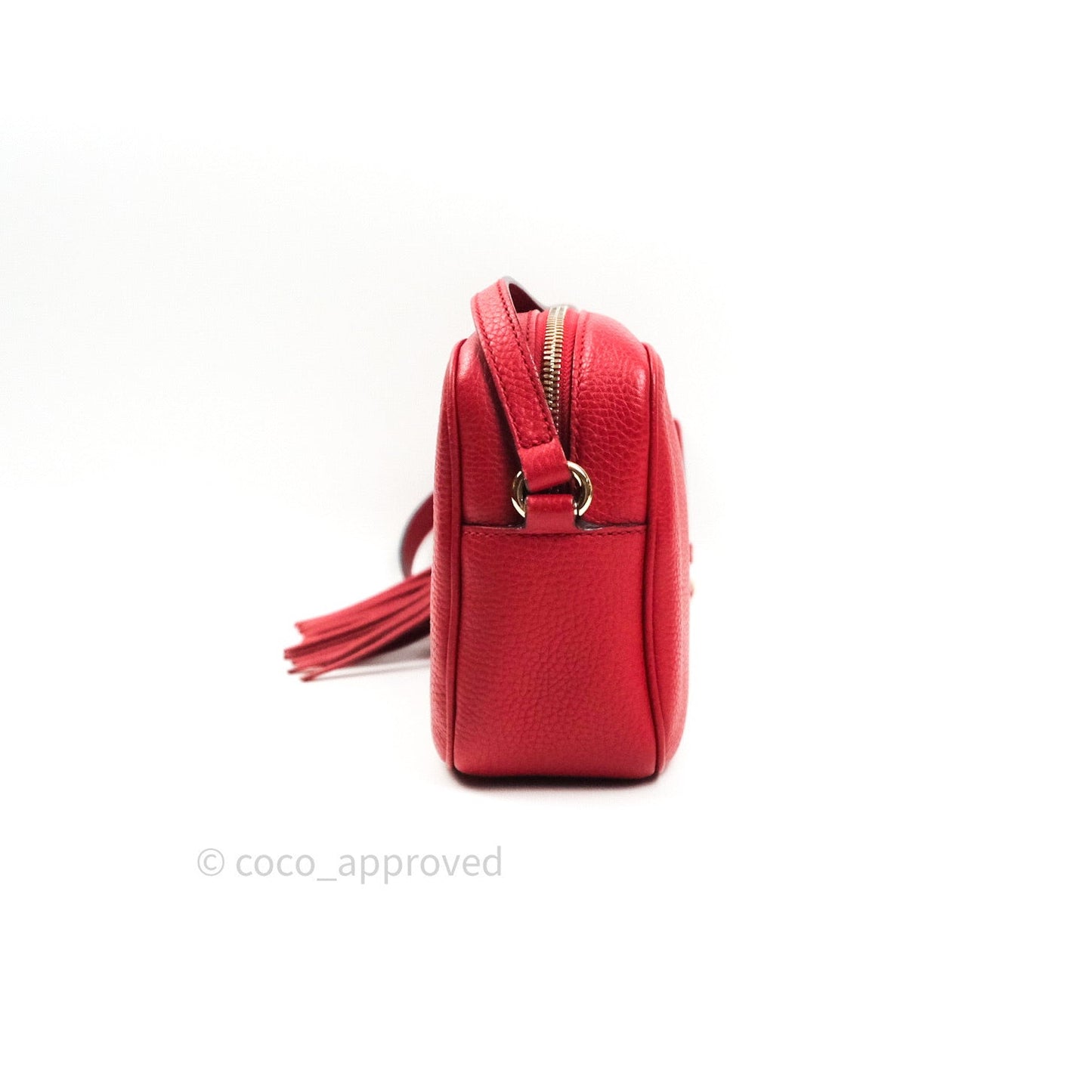 Gucci Calfskin Small Soho Disco Bag Red