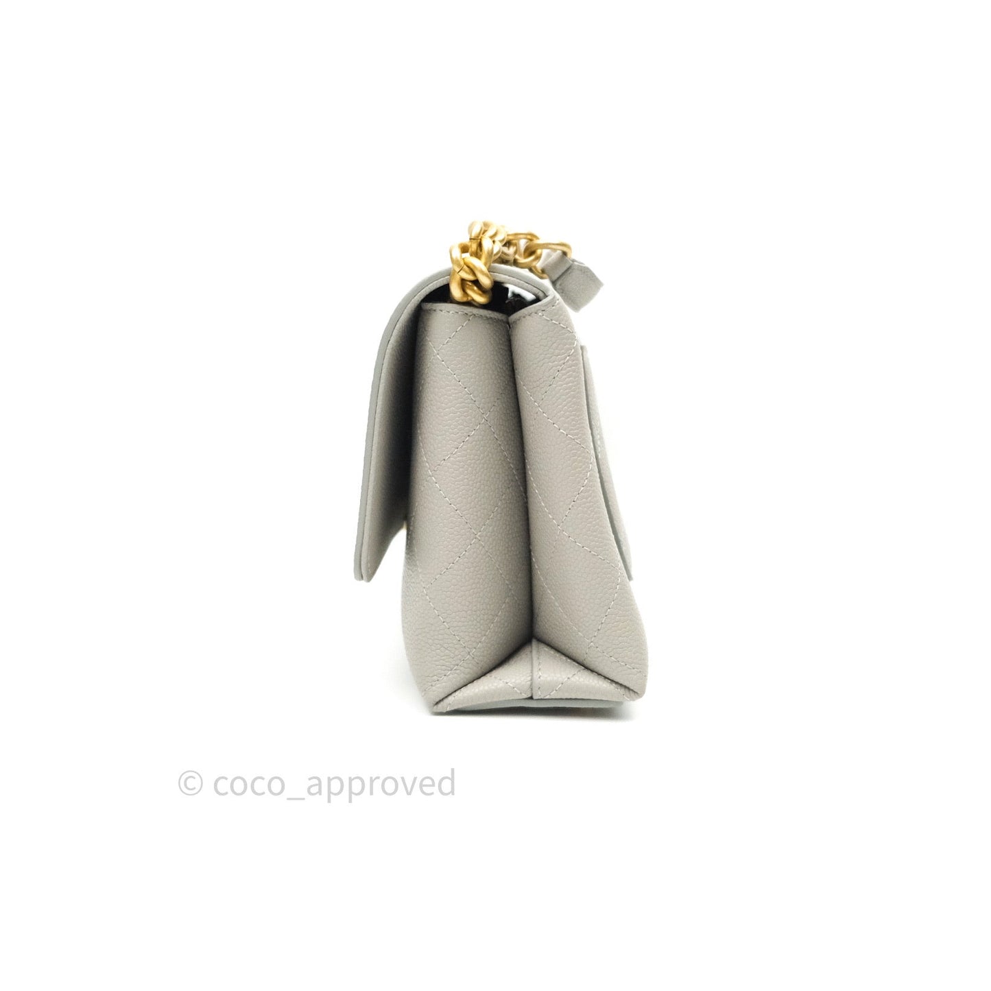 Chanel Chic Affinity Small Grained Calfskin Grey Gold Hardware