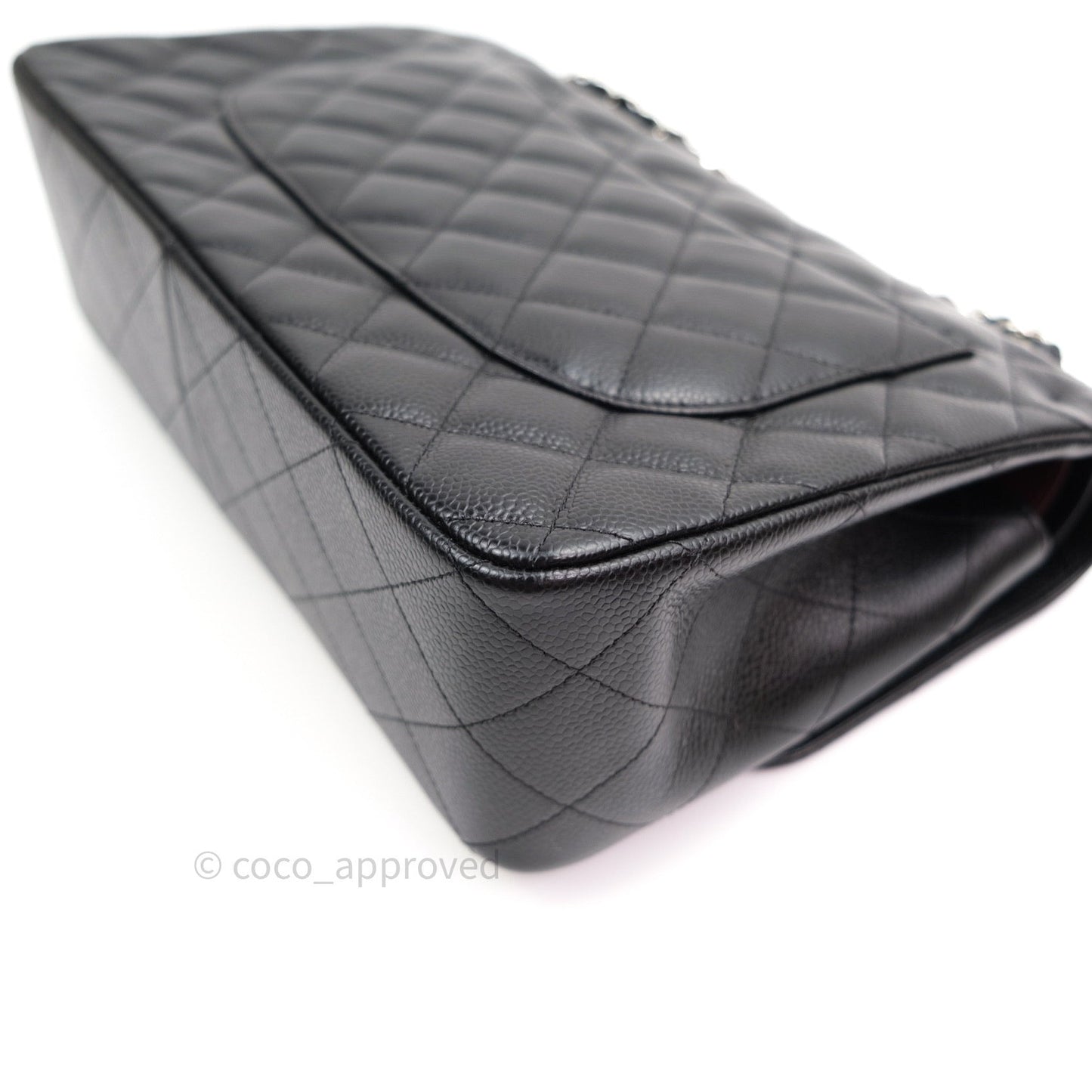 Chanel Jumbo Double Flap Black Caviar Silver Hardware⁣⁣