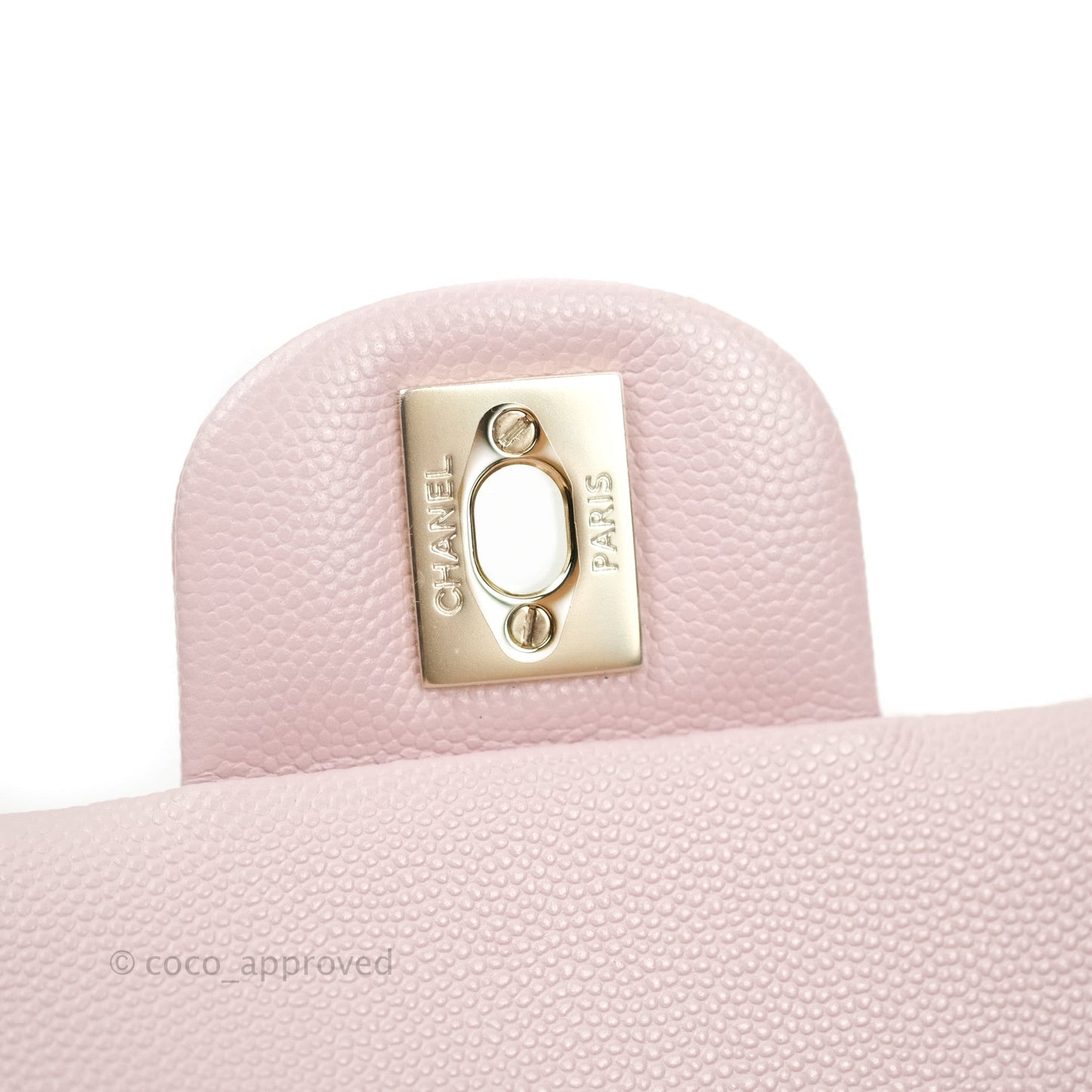 Chanel Classic M/L Medium Double Flap Bag Light Pink Caviar Gold Hardware