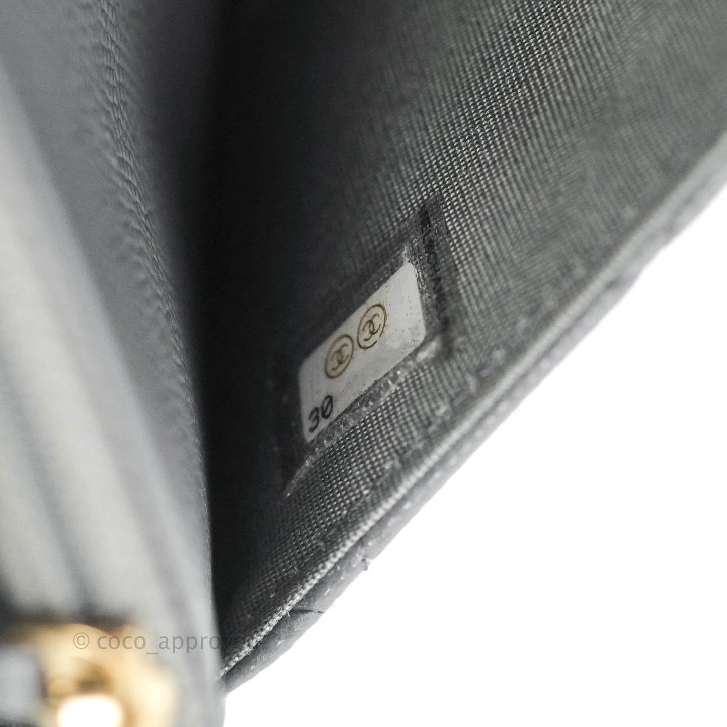 Chanel Wallet On Chain WOC Caviar Grey Gold Hardware