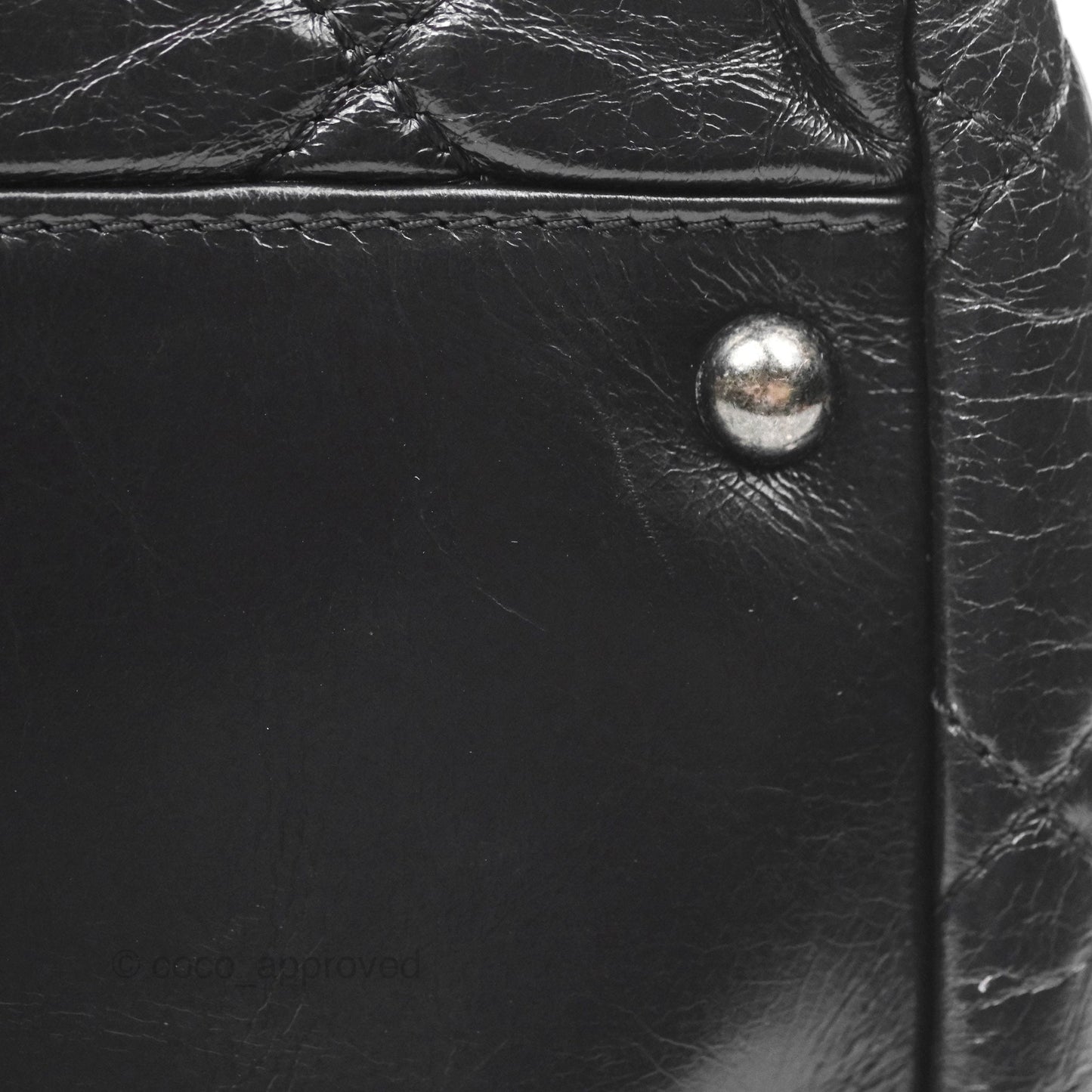 Chanel Large Shopping Tote Black Ruthenium Hardware