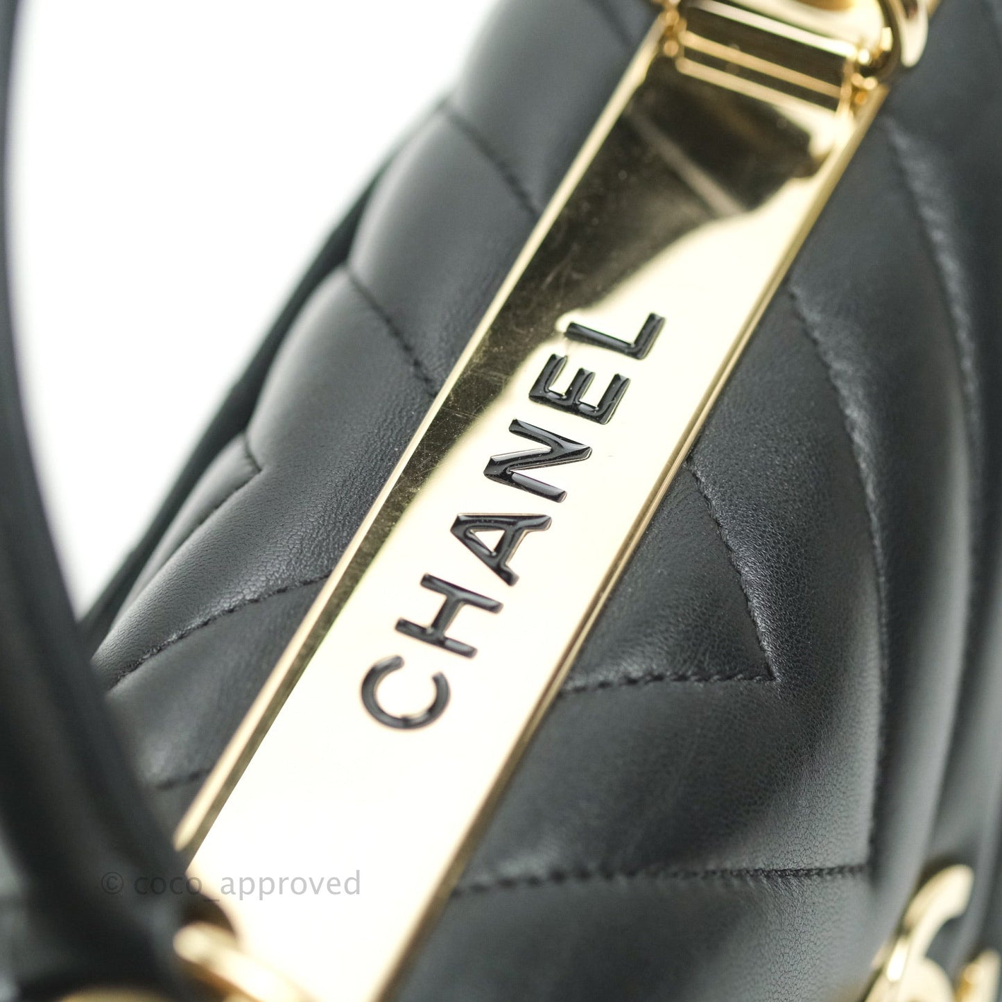 Chanel Trendy CC Chevron Small Black Lambskin Gold Hardware
