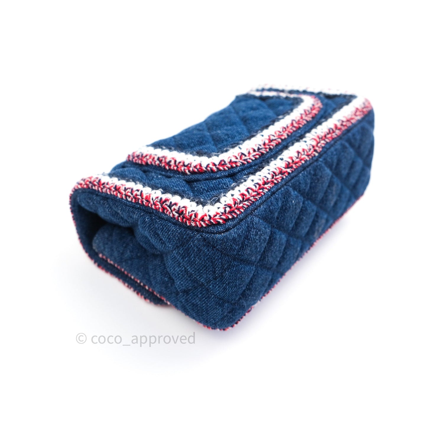 Chanel Quilted Mini Rectangular Denim Braided Classic Flap Bag