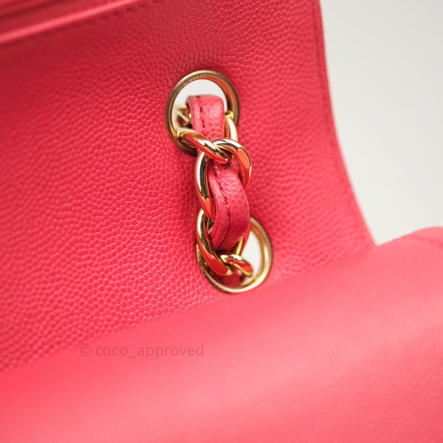 Chanel Classic Jumbo Double Flap Pink Caviar Gold Hardware⁣⁣ 17C