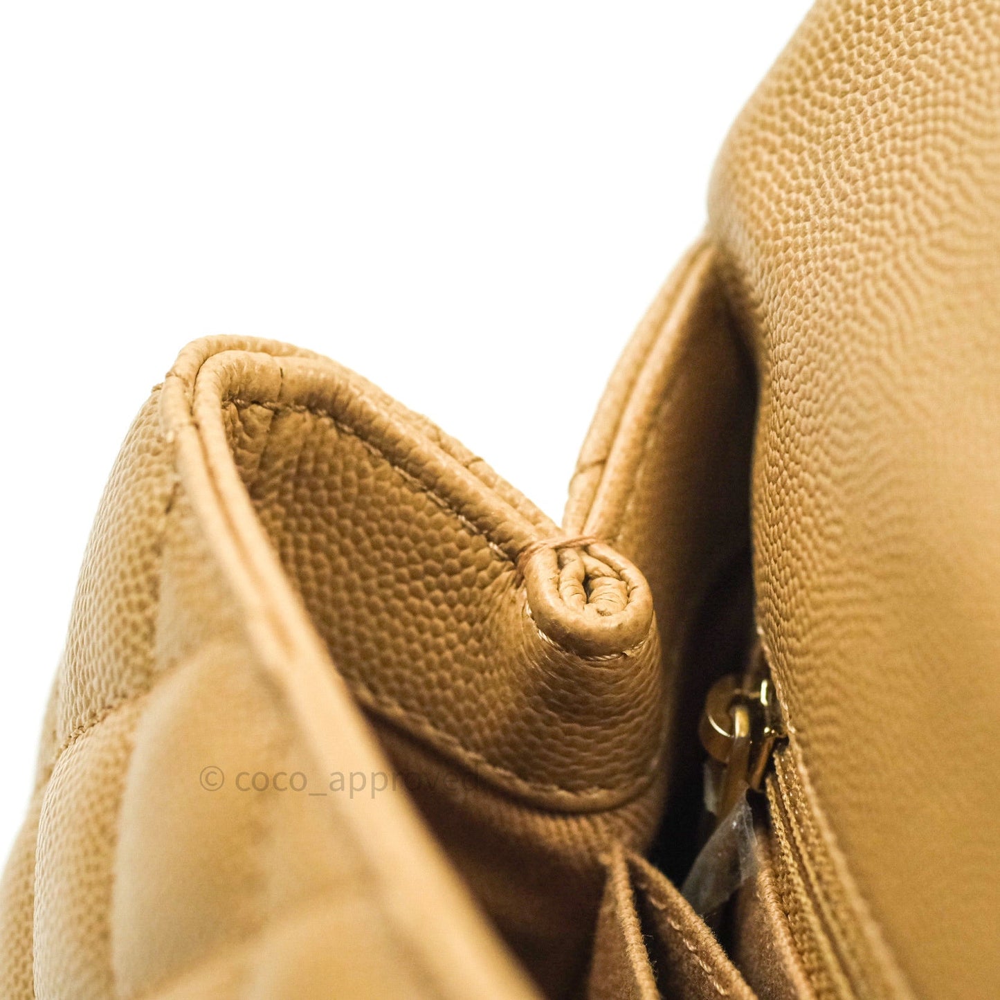 Chanel Mini Coco Handle Quilted Beige Caviar Gold Hardware Lizard Embossed Handle