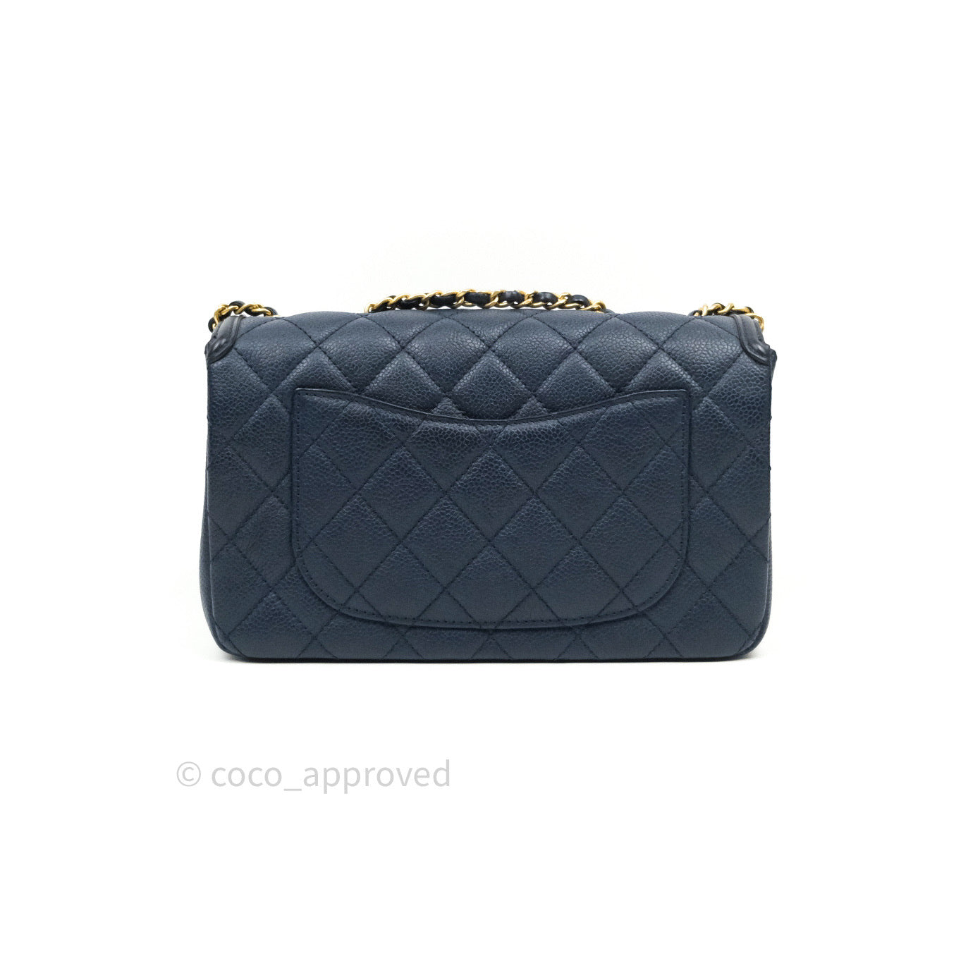 Chanel Caviar Quilted Small CC Filigree Flap Navy Black