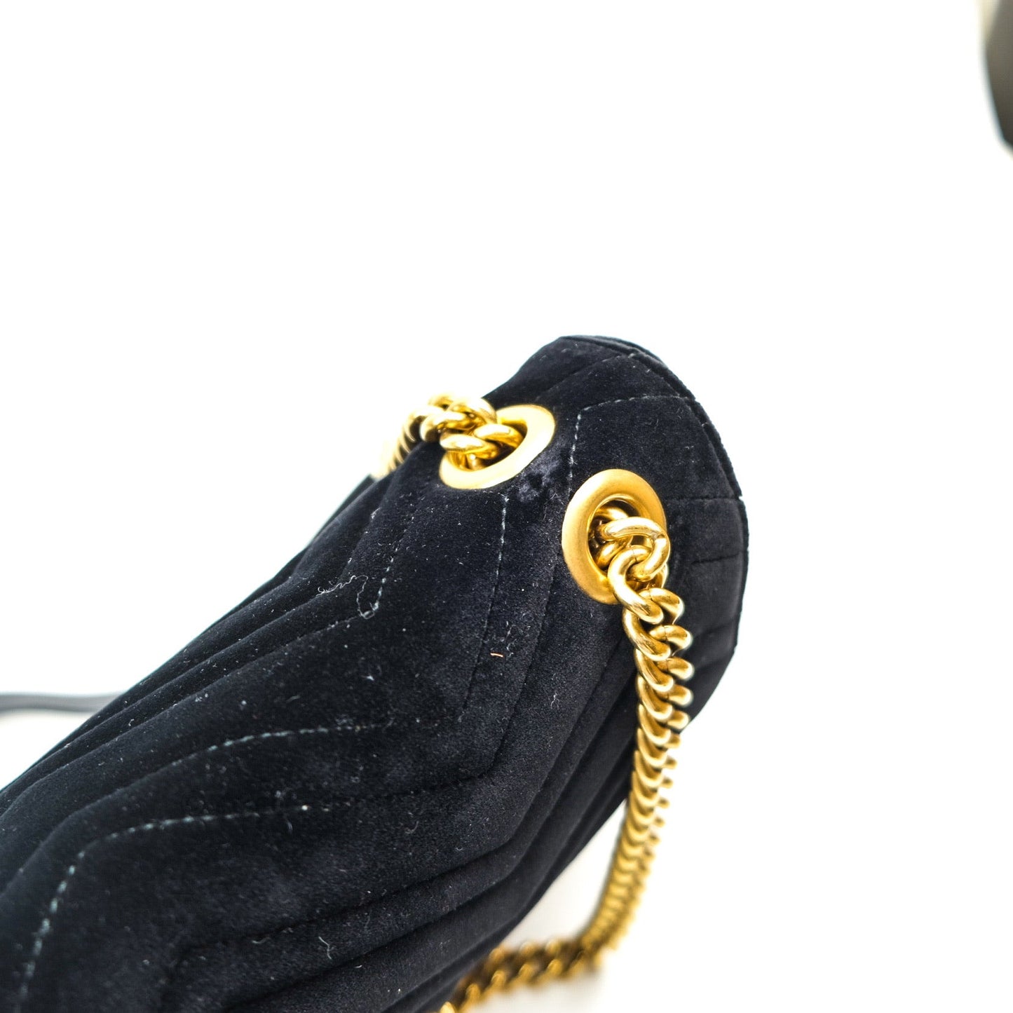 Gucci Medium Marmont Velvet Black Gold Hardware