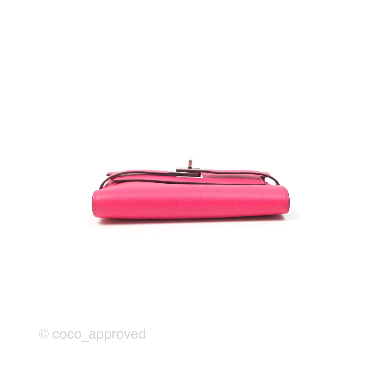 Hermès Small Kelly Wallet Rose Extreme I6 Epsom Palladium Hardware