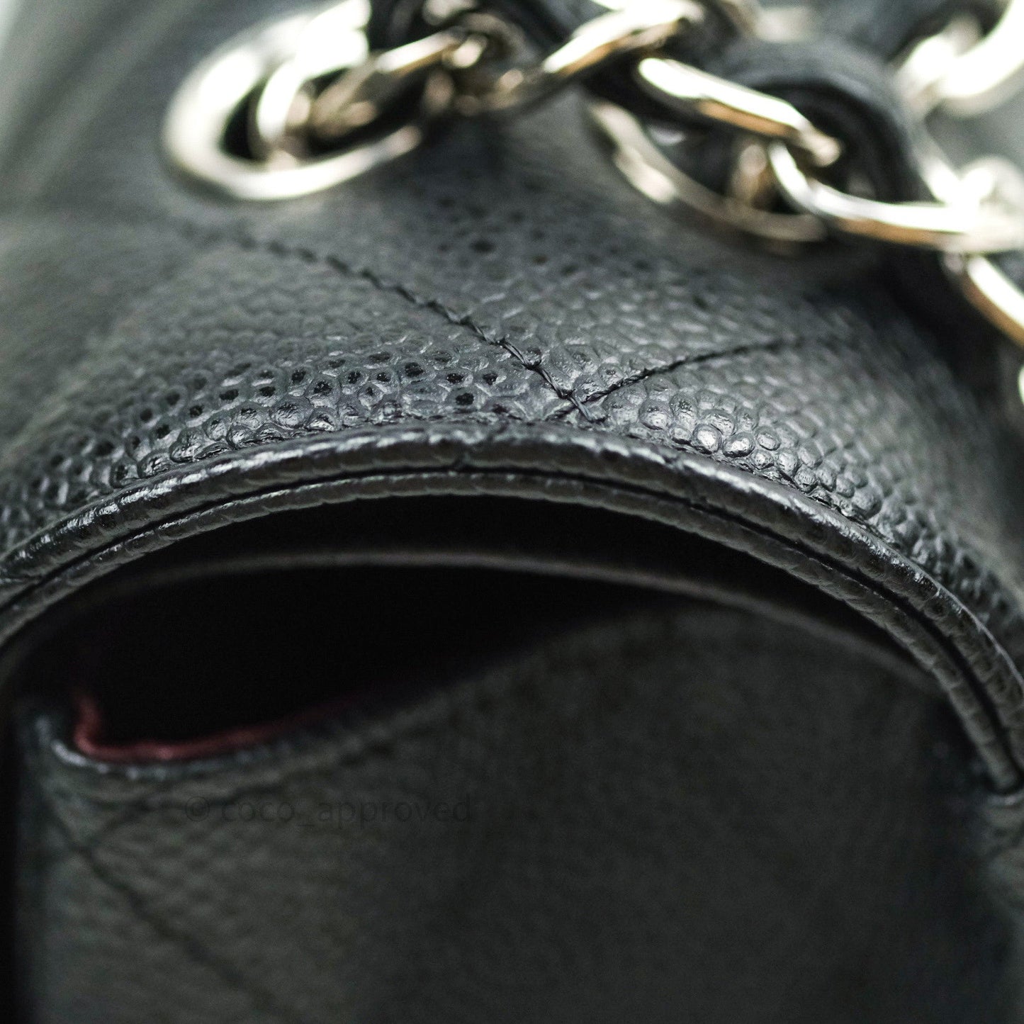 Chanel Classic Jumbo Double Flap Maxi Black Caviar Silver Hardware