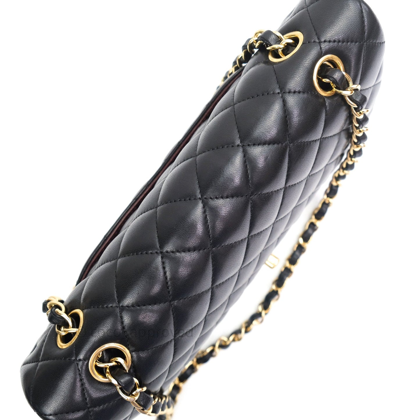 Chanel Classic M/L Black Lambskin Gold Hardware