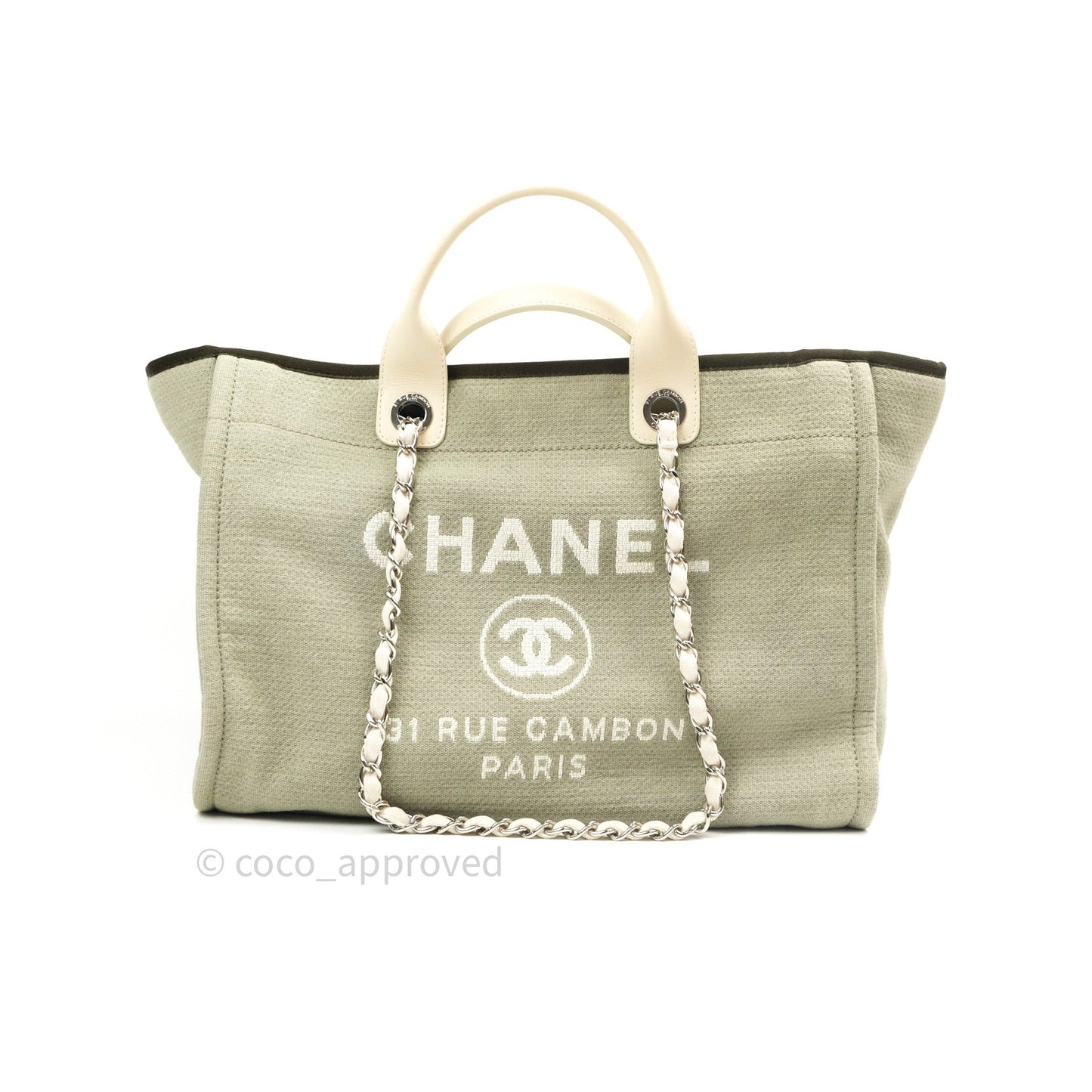 Chanel Canvas Large Deauville Tote Beige