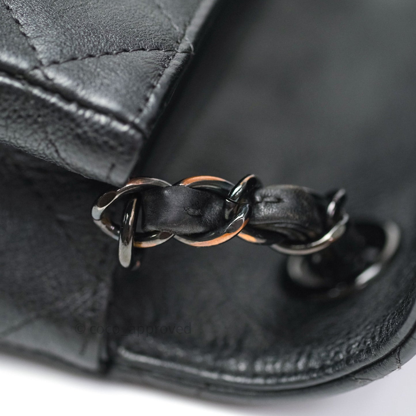 Chanel Quilted Mini Rectangular Flap So Black Crumpled Calfskin