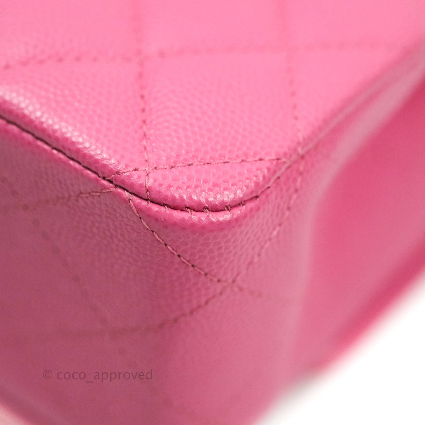 Chanel Classic M/L Medium Double Flap Bag Pink Caviar Gold Hardware 19C