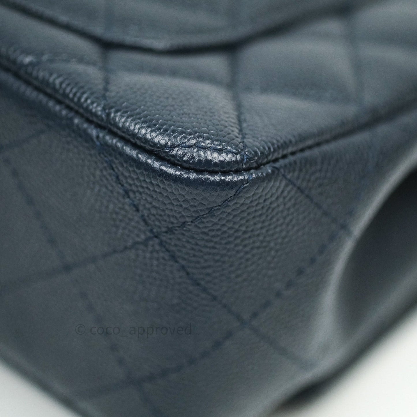 Chanel Quilted Mini Rectangular Navy Caviar Silver Hardware