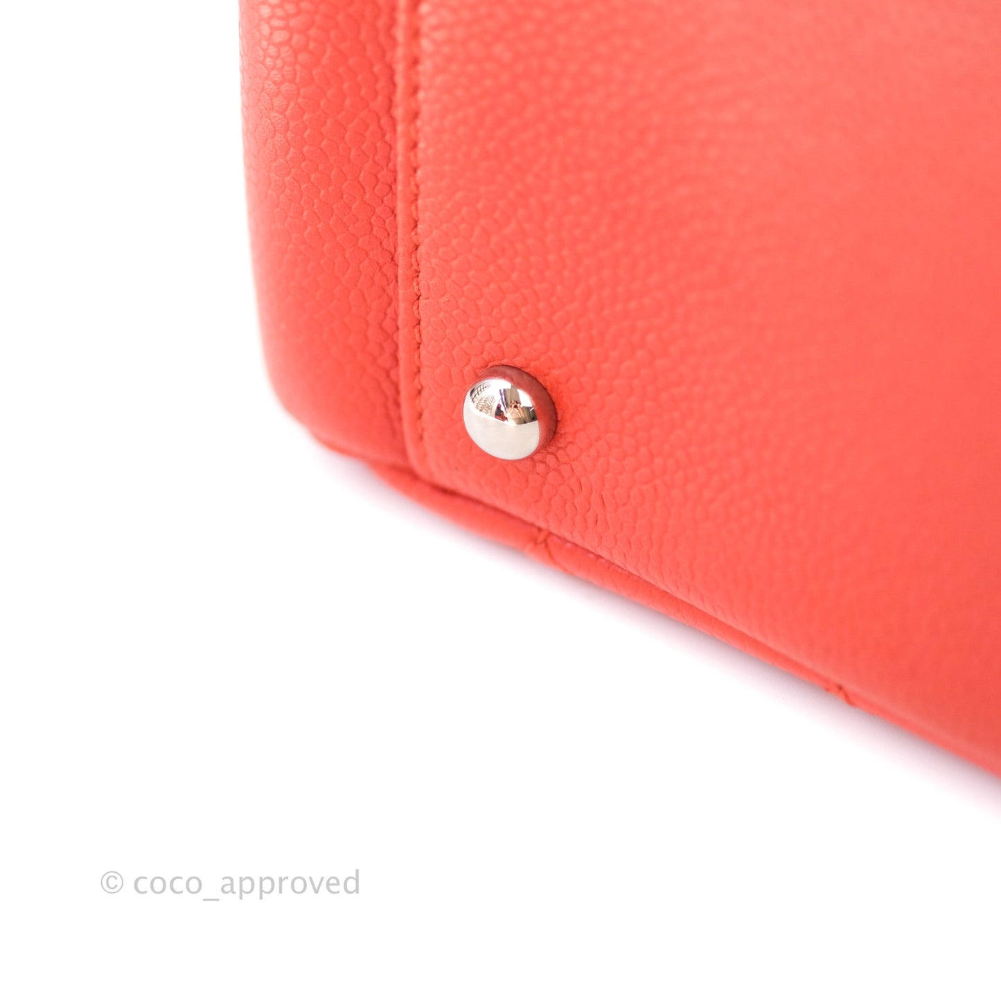 Chanel XL Grand Shopping Tote GST Red Caviar Silver Hardware