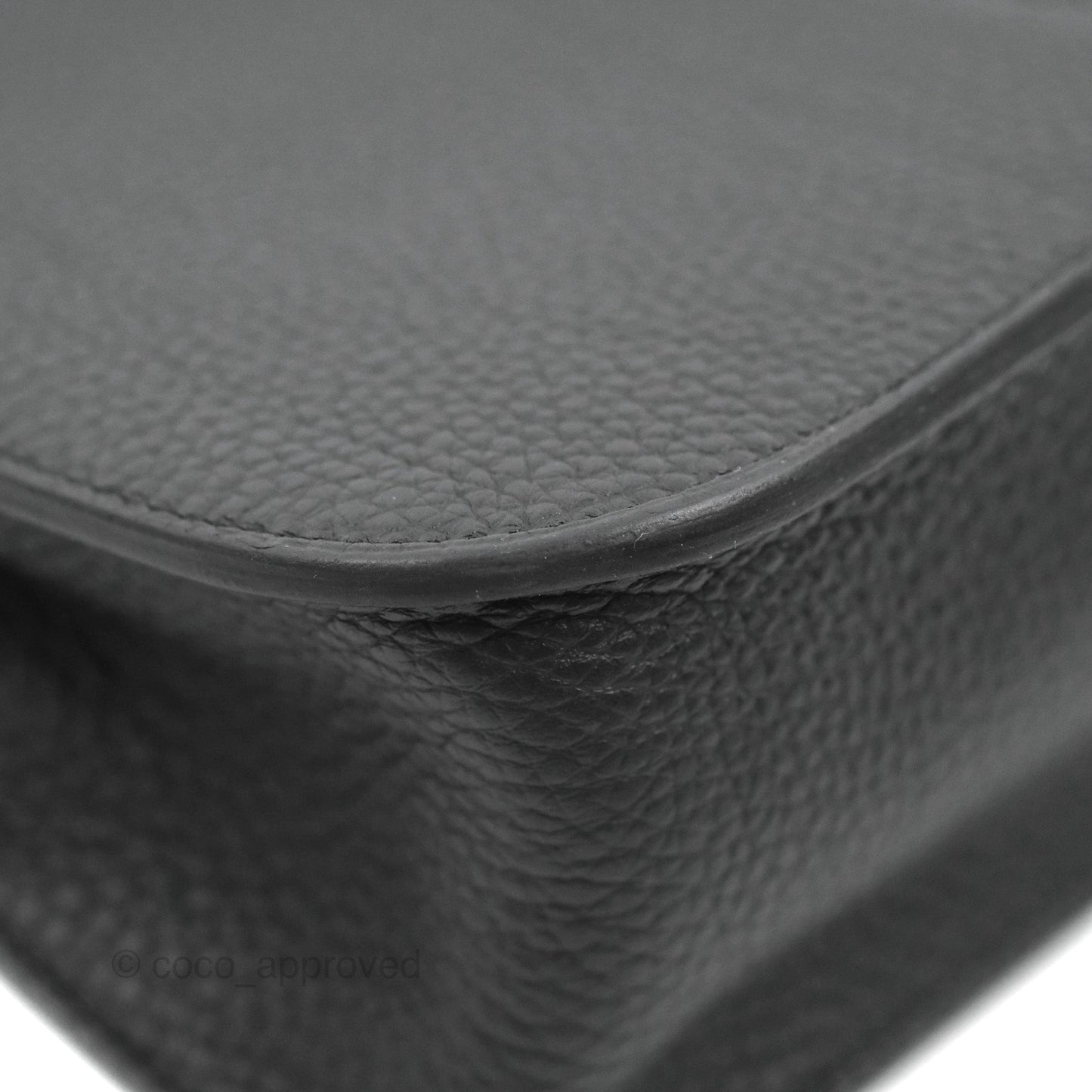 Hermès Halzan 25 Black Clemence Palladium Hardware