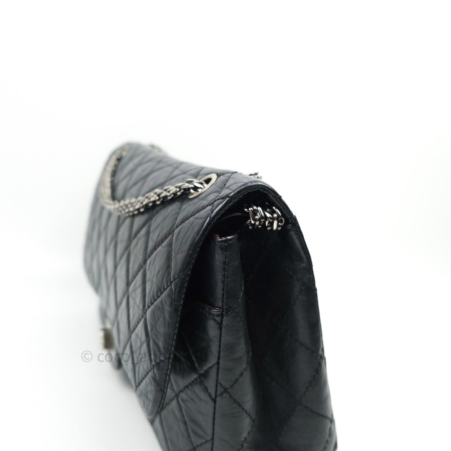 Chanel Reissue Quilted Aged Calfskin Black Ruthenium Hardware 227