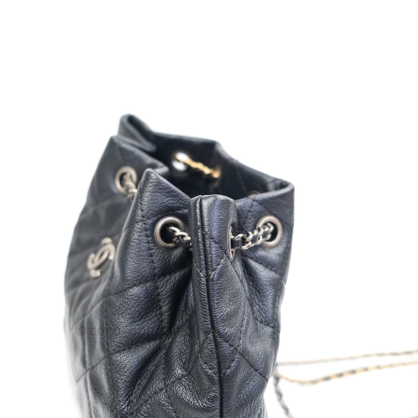 Chanel Gabrielle Backpack Black Goatskin Ombre Small Black