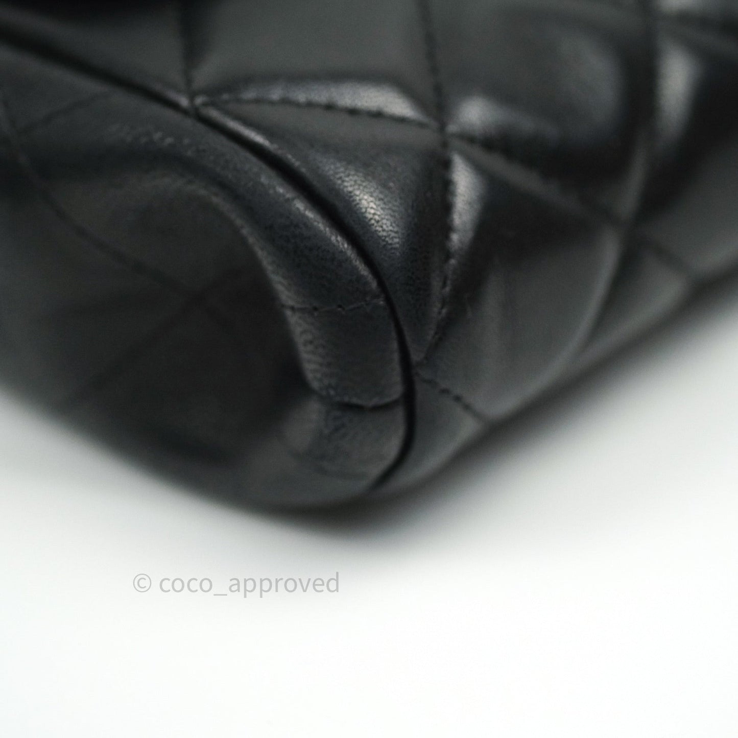 Chanel Quilted Clutch with Chain Black Lambskin Silver Hardware