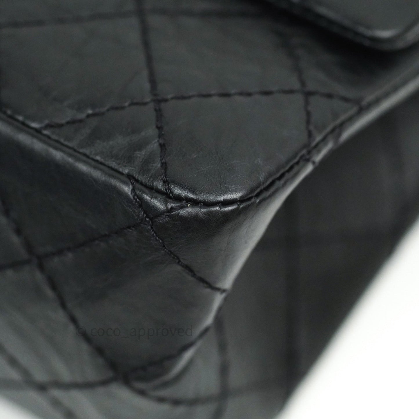 Chanel Reissue Quilted Aged Calfskin Black Gold Hardware 226