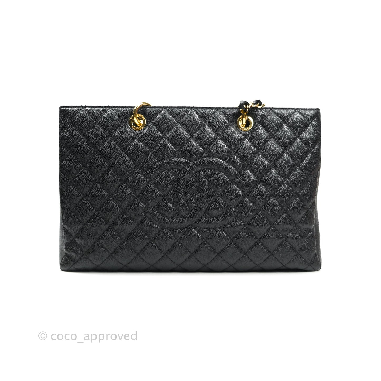 Chanel XL Grand Shopping Tote GST Black Caviar Gold Hardware