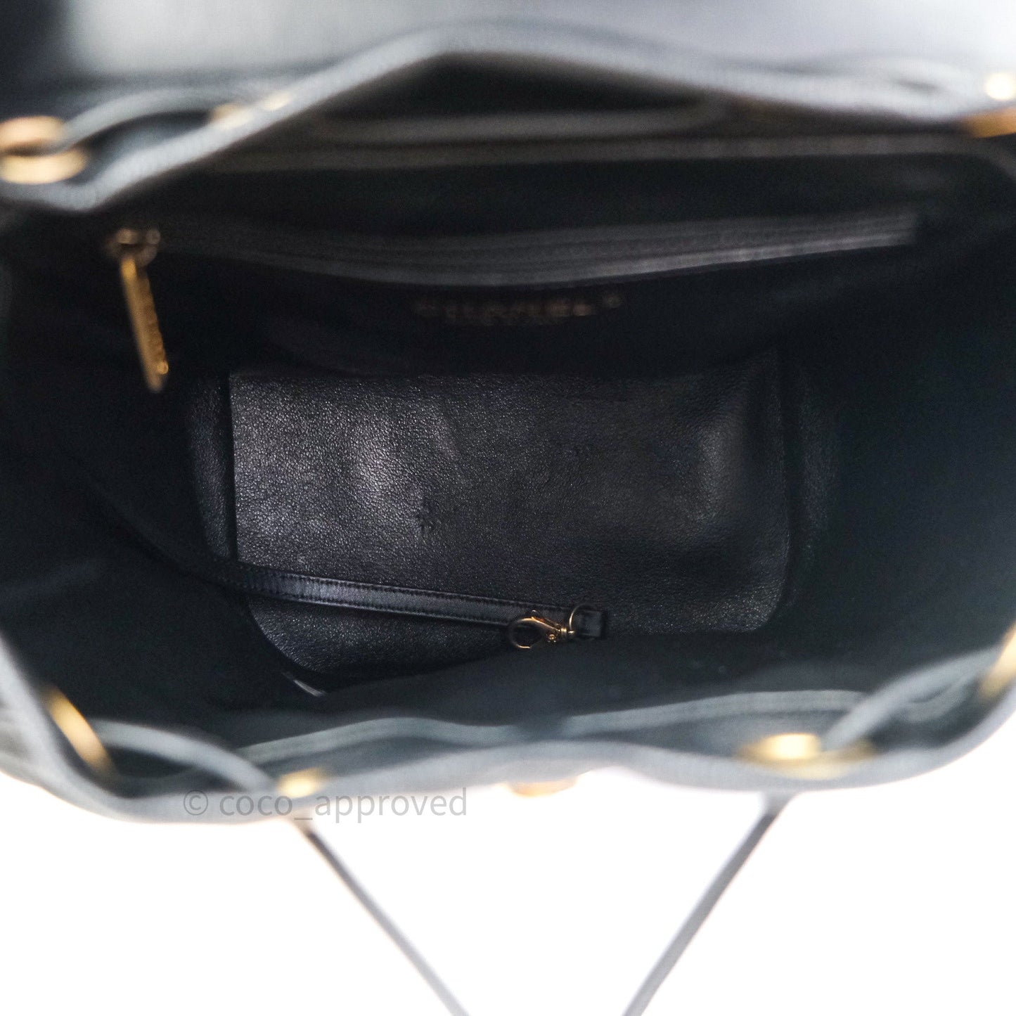 Chanel Quilted Filigree Backpack Black Caviar