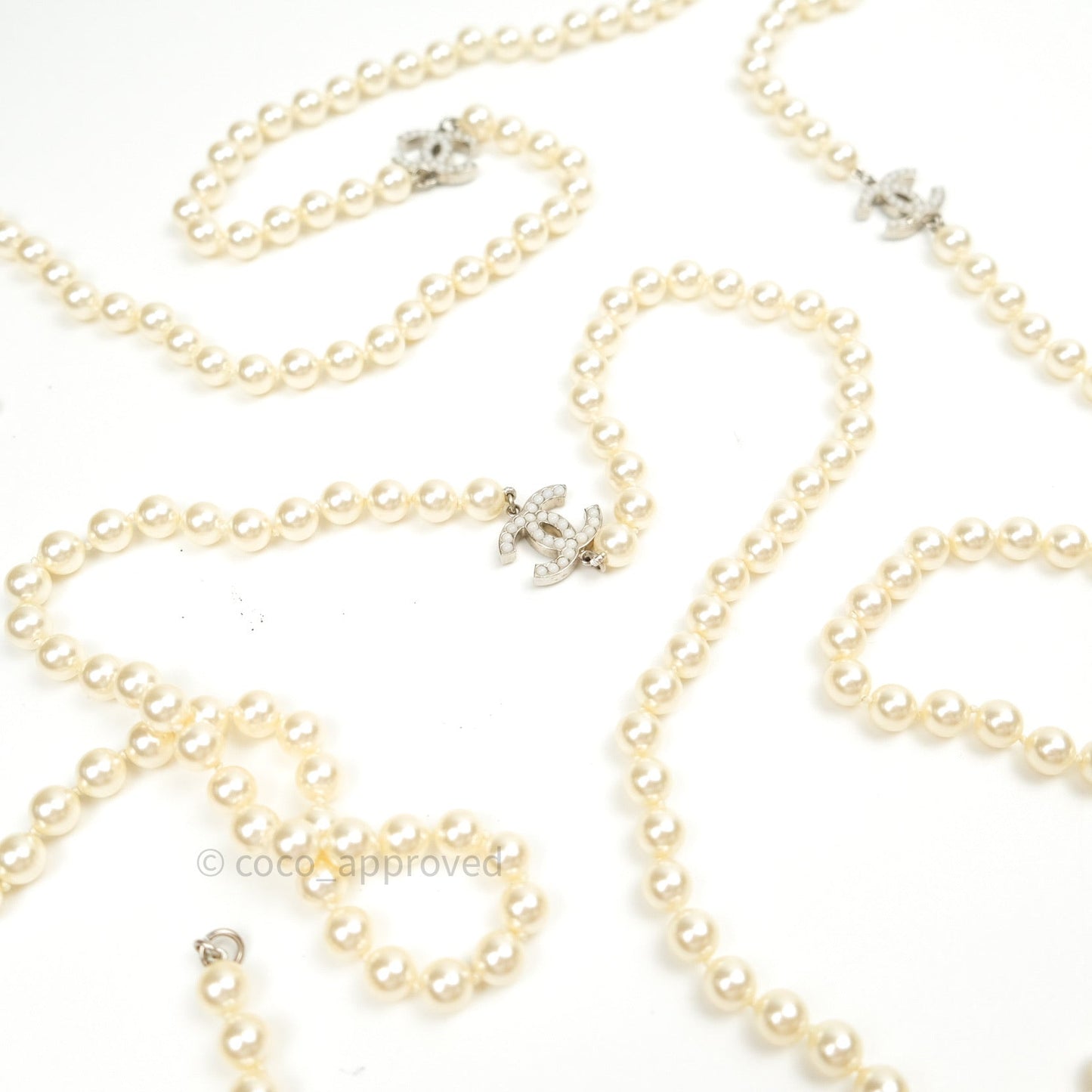 Chanel Long Pearl CC Necklace