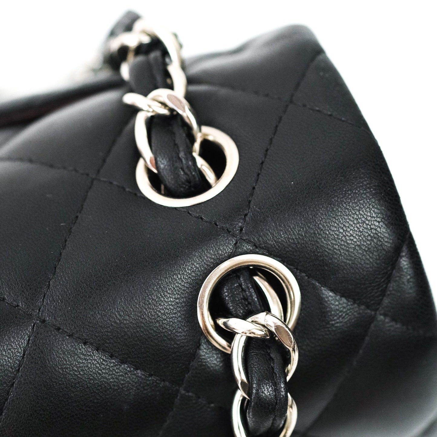 Chanel Jumbo Double Flap Black Lambskin Silver Hardware⁣⁣