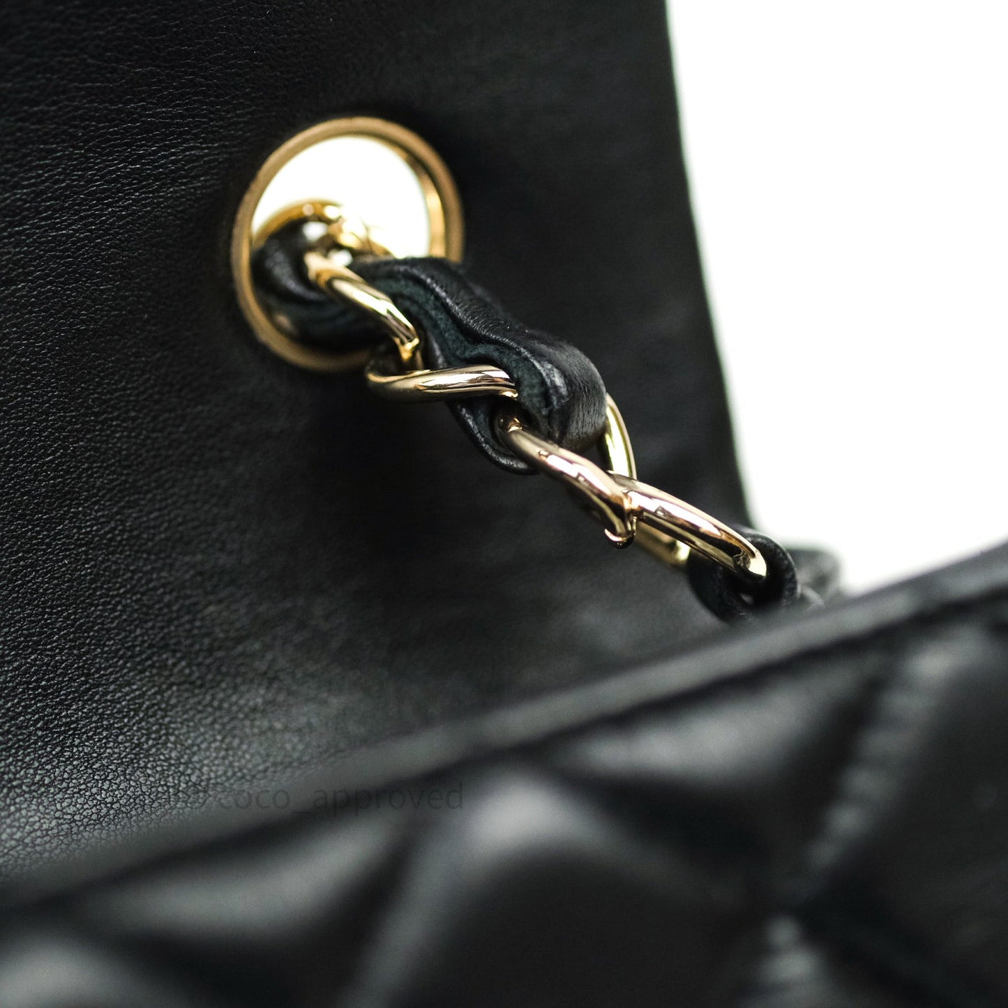 Chanel Quilted Mini Rectangular Black Lambskin Gold Hardware